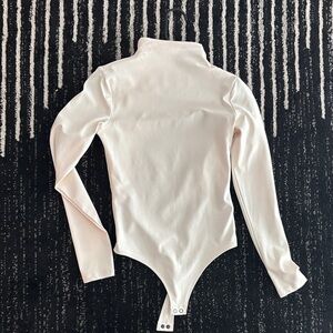 Express Cream Long Sleeve Bodysuit